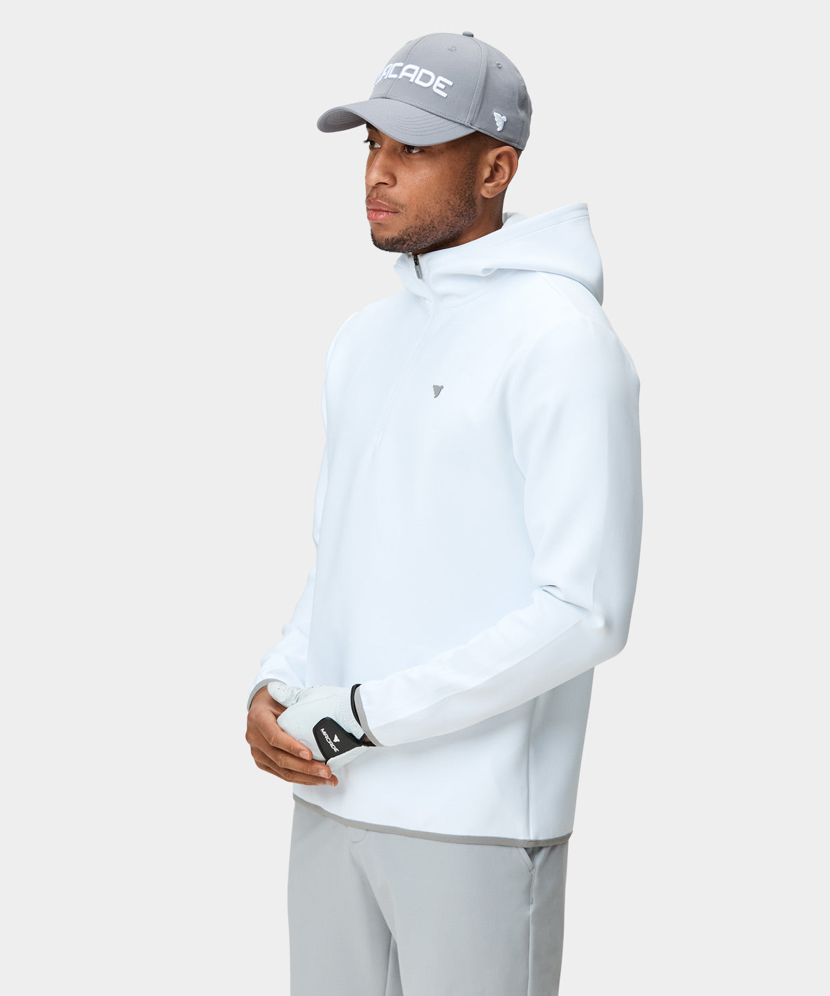 White Therma Hoodie Zip Macade Golf