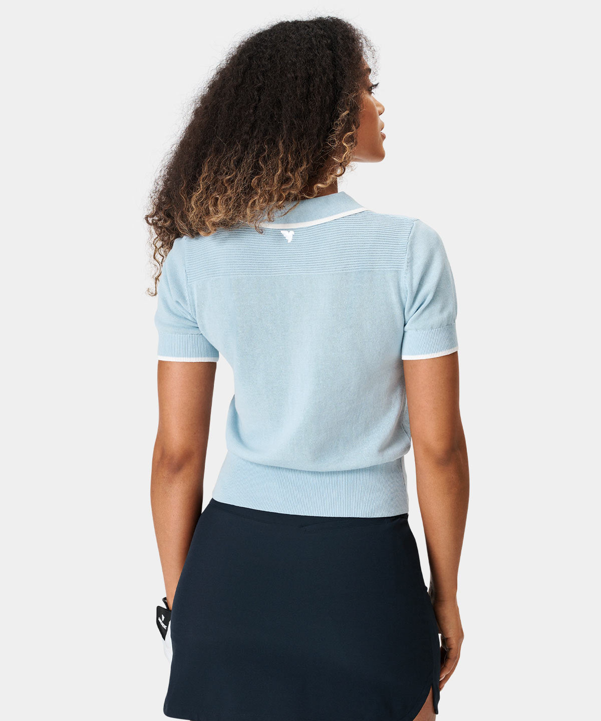 Range Knit Polo - Powder Blue