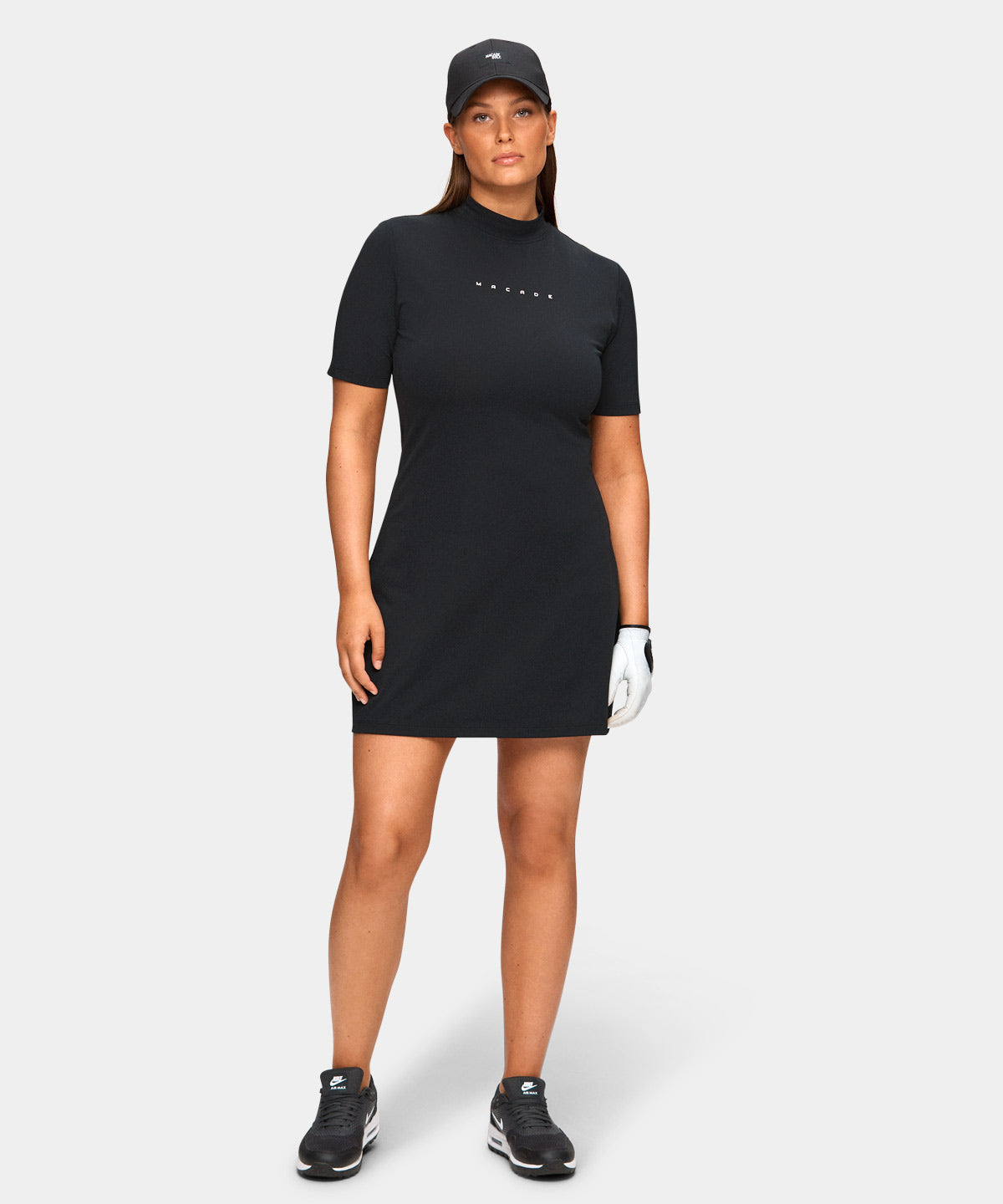 Black TR Mock Neck Dress Macade Golf