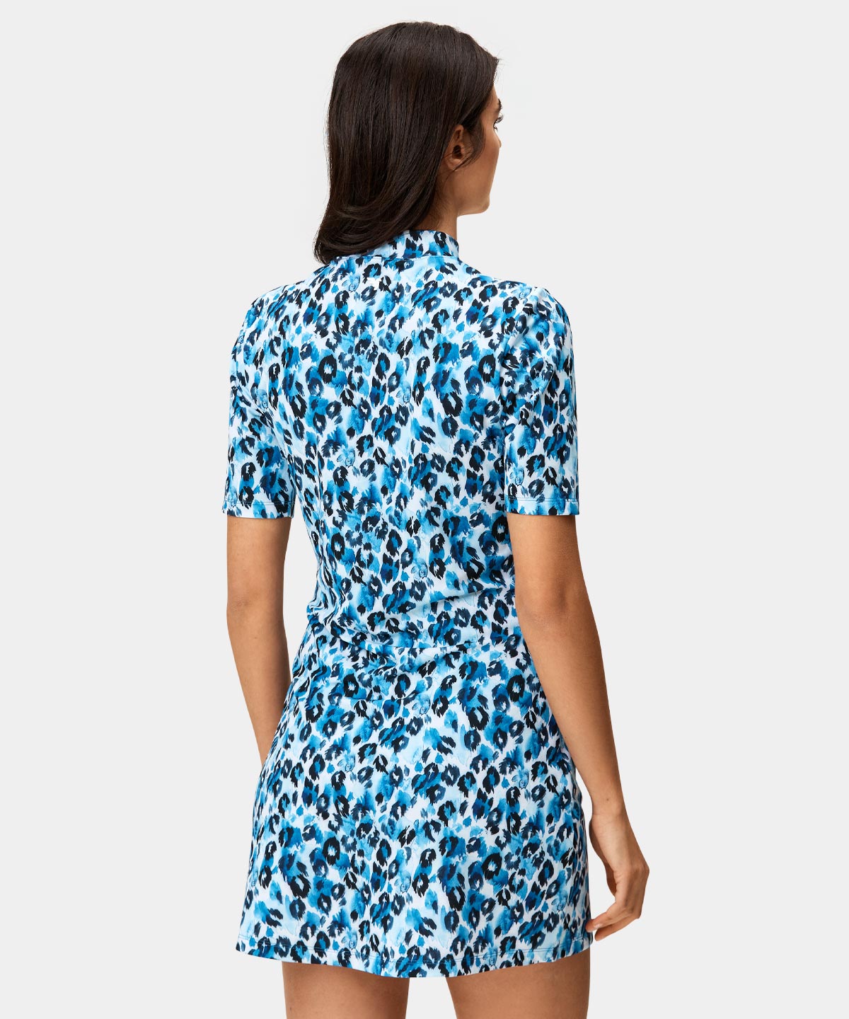Women's Cobalt Leo Mock Neck Dress Macade Golf