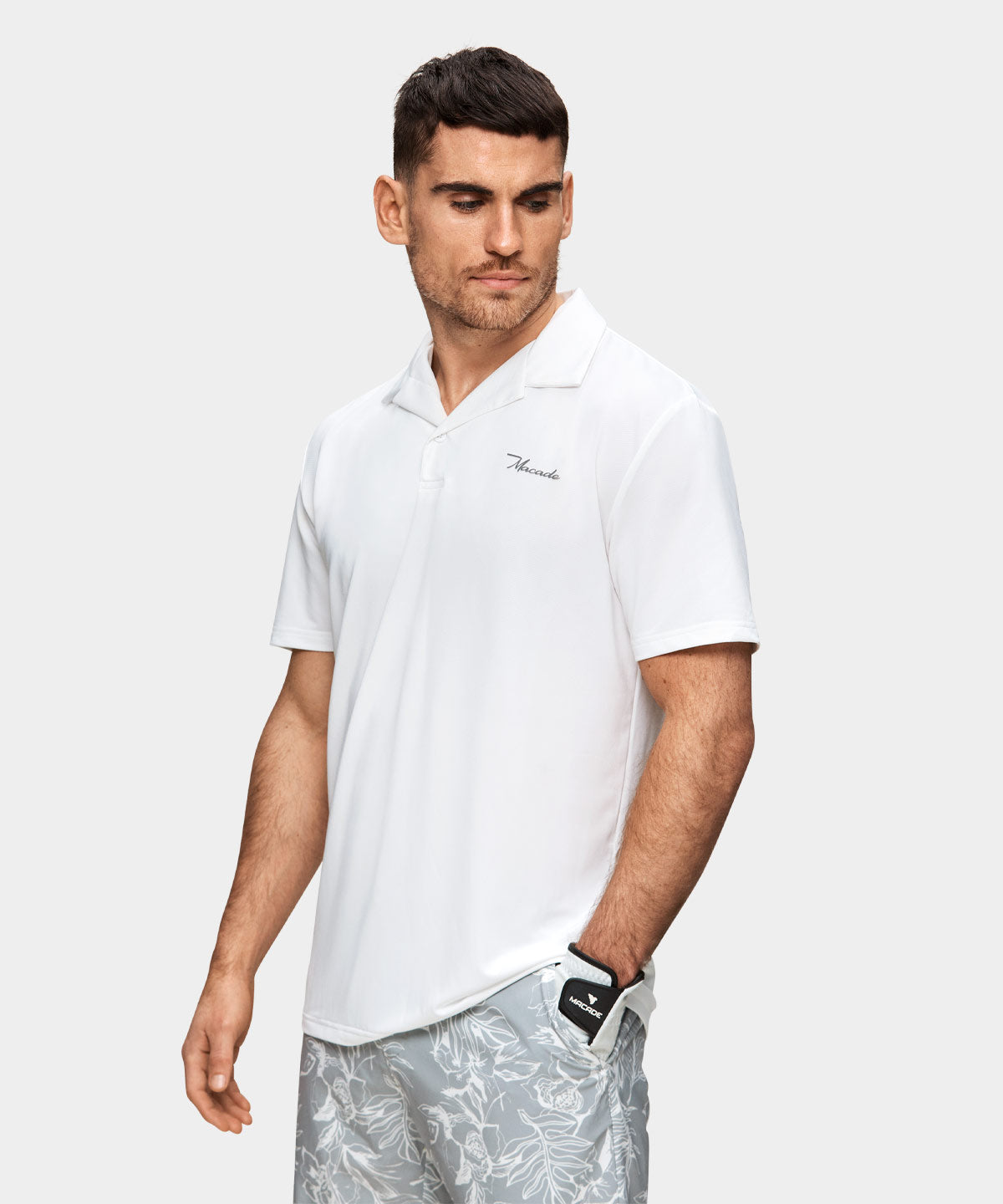 White Camp Collar Shirt Macade Golf