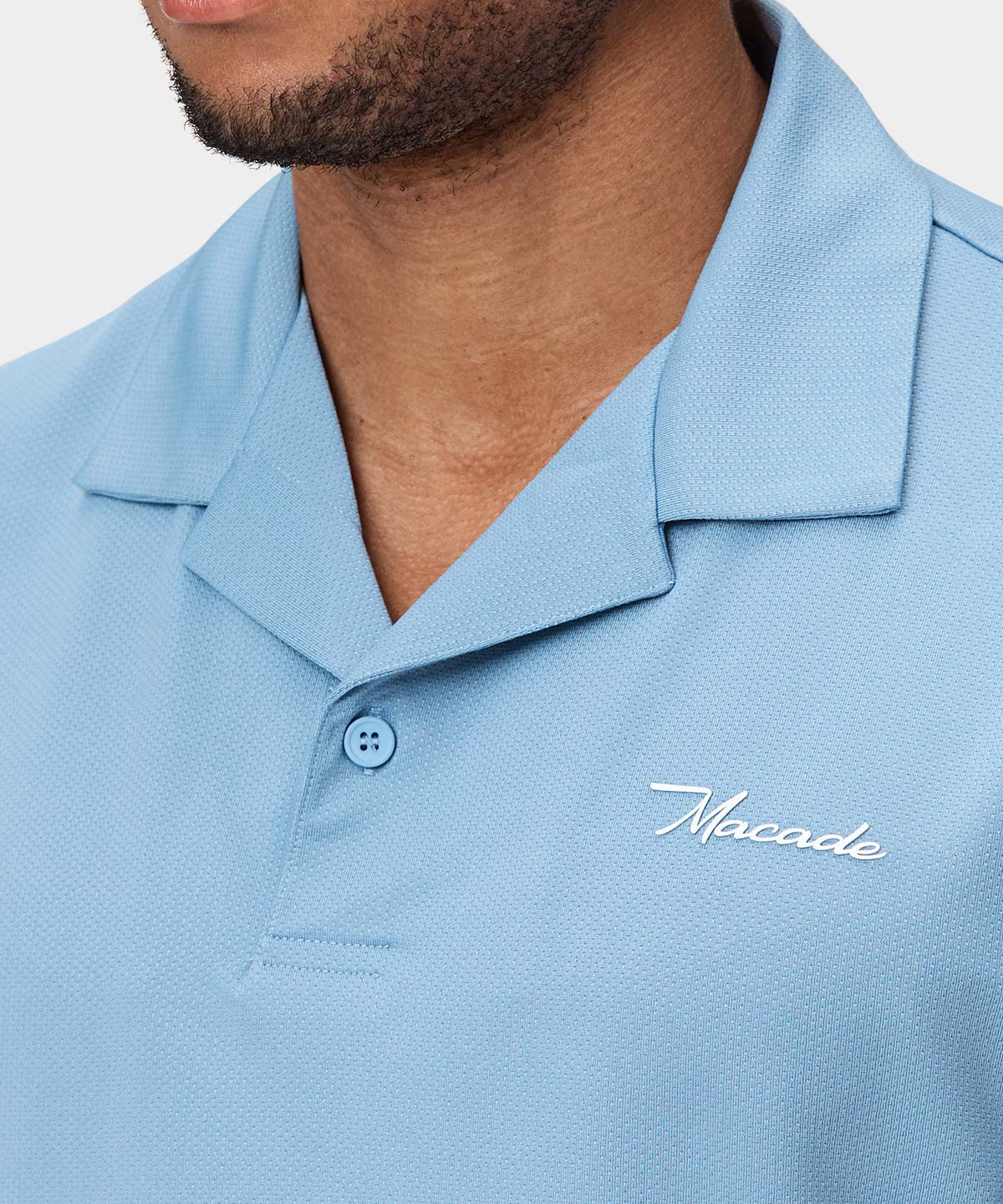 Koi Blue Camp Collar Shirt Macade Golf