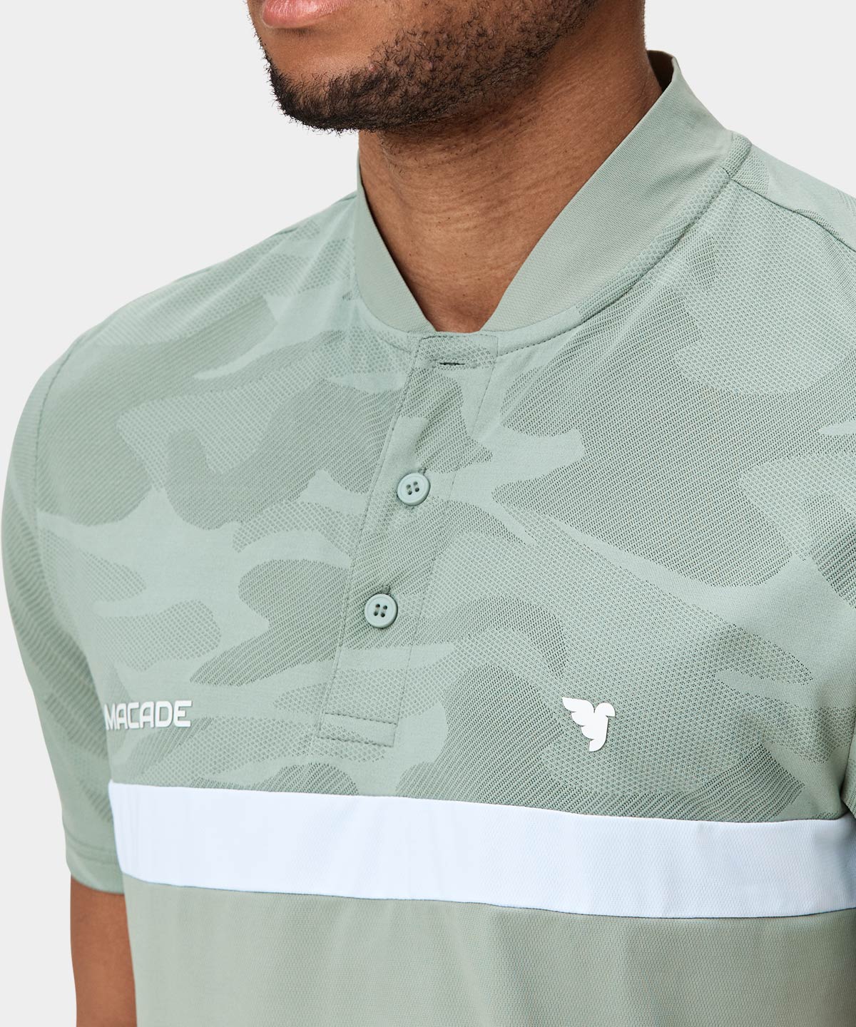 Sage Green TX Bomber Shirt Macade Golf