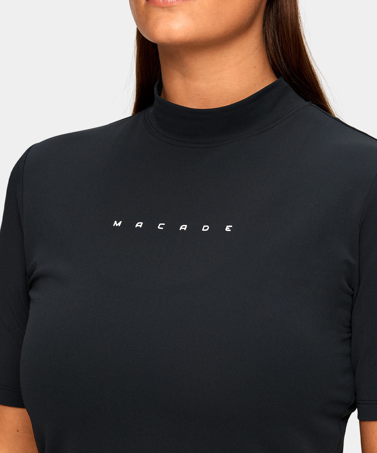 Black TR Mock Neck Dress Macade Golf