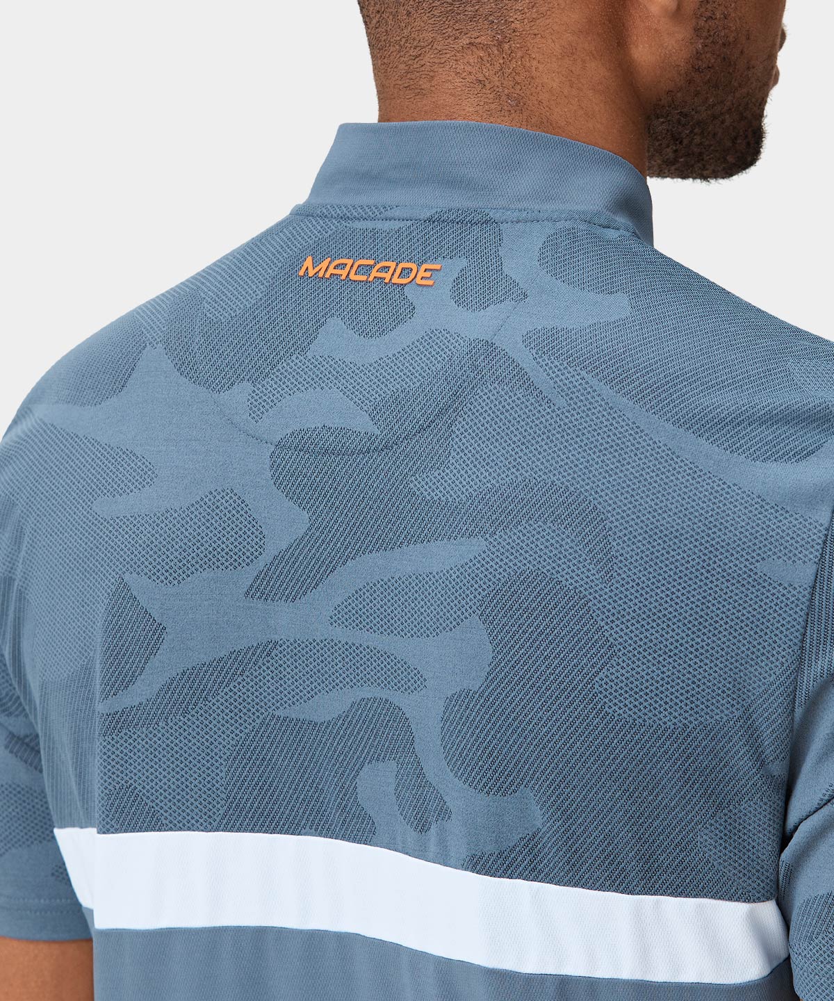 Stone Blue TX Bomber Shirt Macade Golf