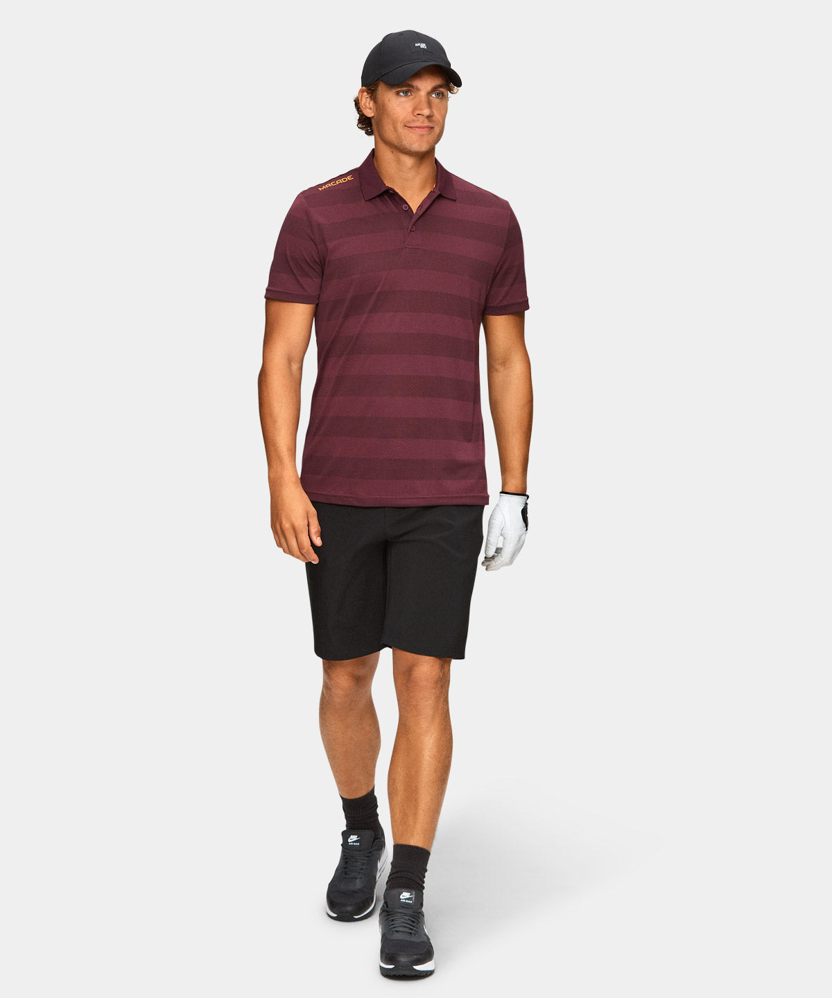 Polo shirt clearance maroon and black