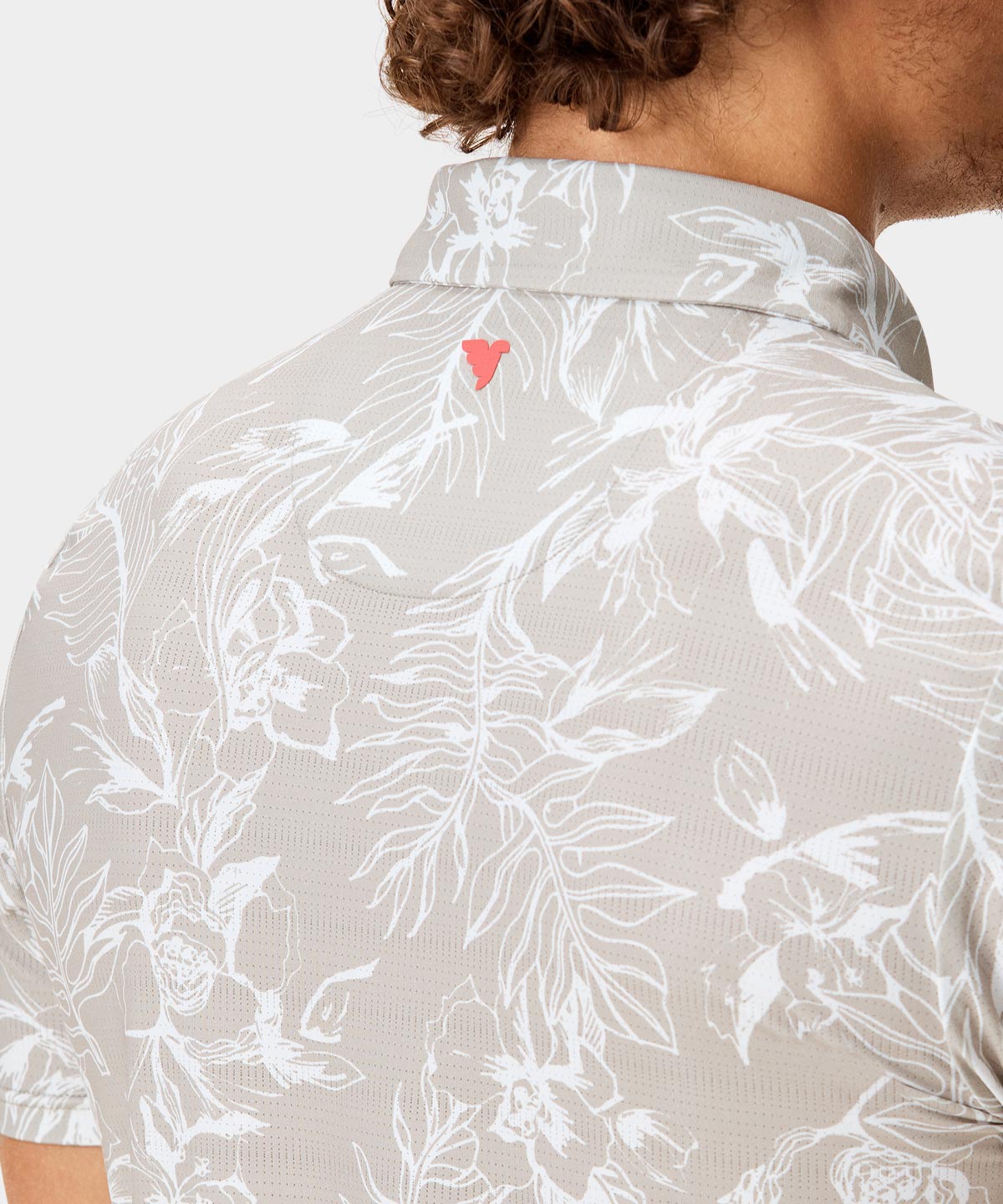 Tan Floral Players Polo Shirt Macade Golf