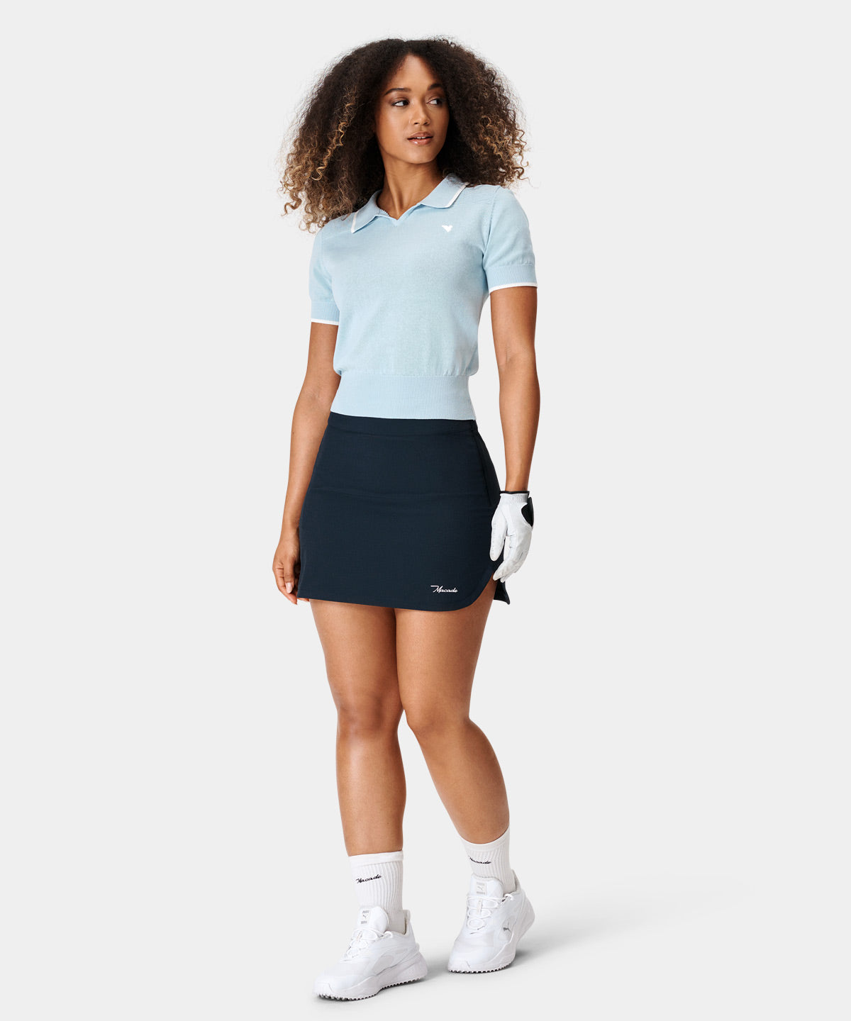 Range Knit Polo - Powder Blue