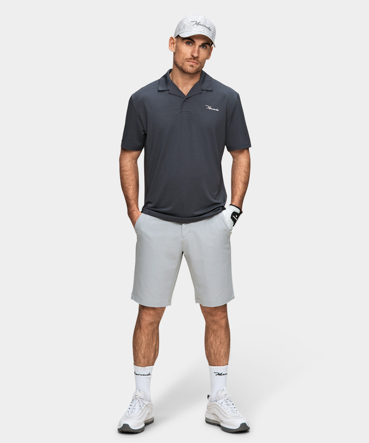 Grey Camp Collar Shirt Macade Golf