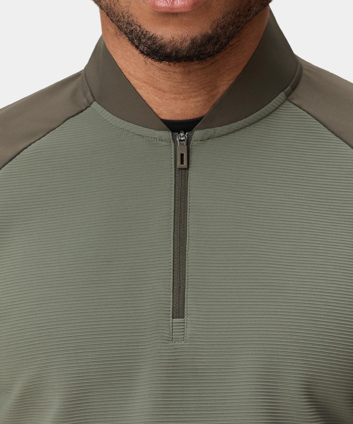 Olive Green Tech Bomber Zip Macade Golf