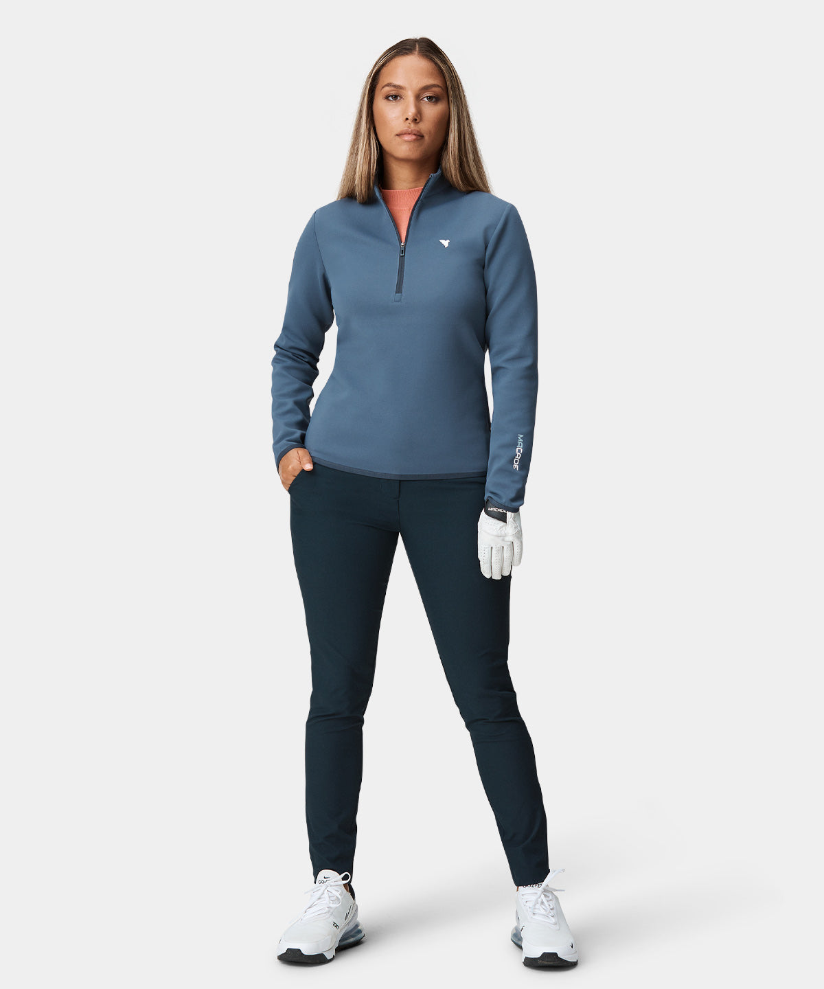 Slate Blue Therma Quarter Zip Macade