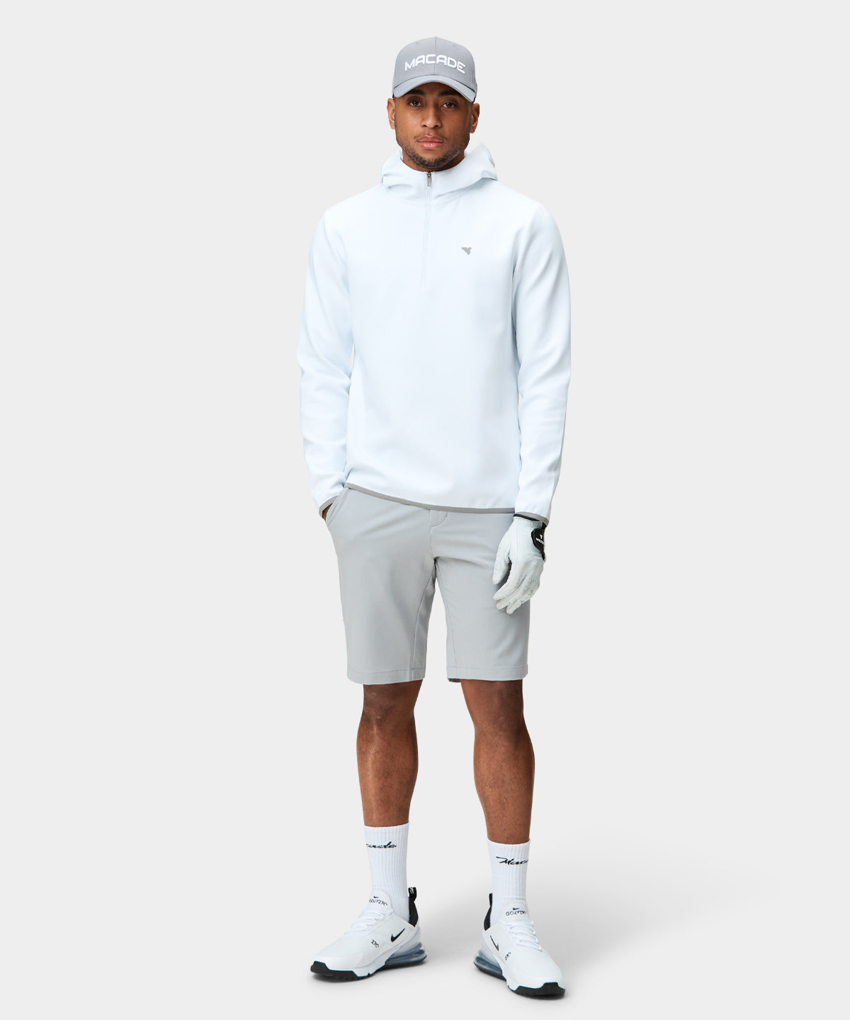 White Therma Hoodie Zip Macade Golf