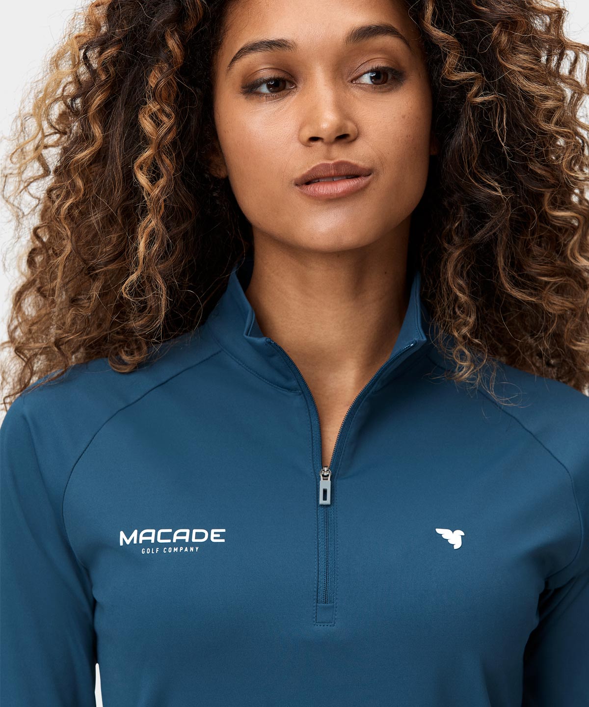 Stone Blue Tour Quarter Zip Macade Golf