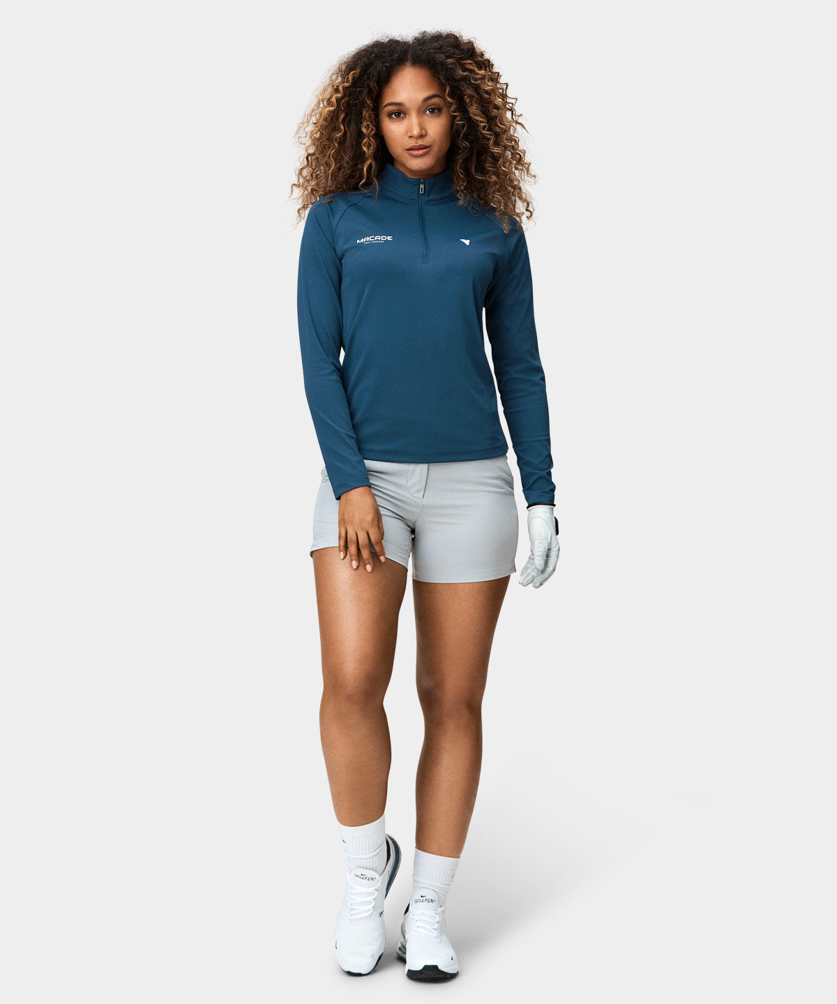 Stone Blue Tour Quarter Zip Macade Golf