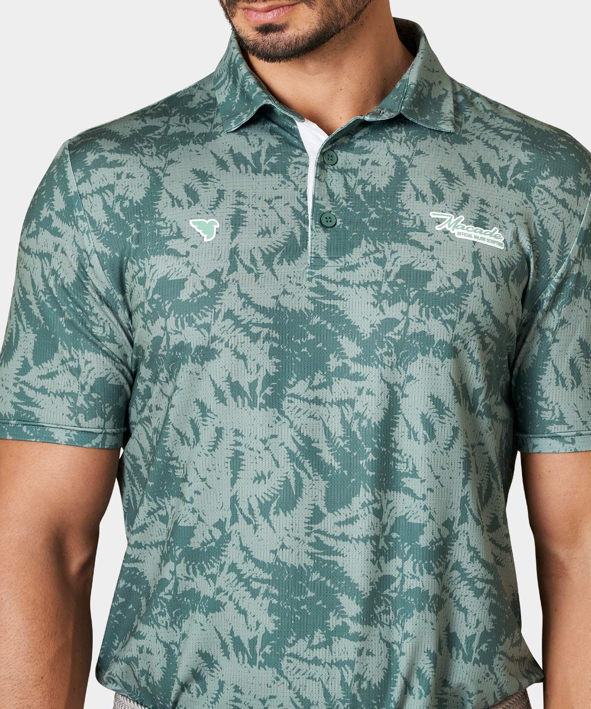 Fern Script Polo Shirt - Mint