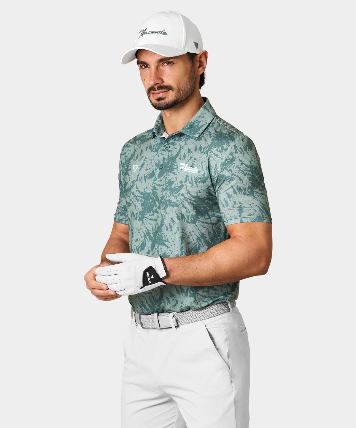 Fern Script Polo Shirt - Mint