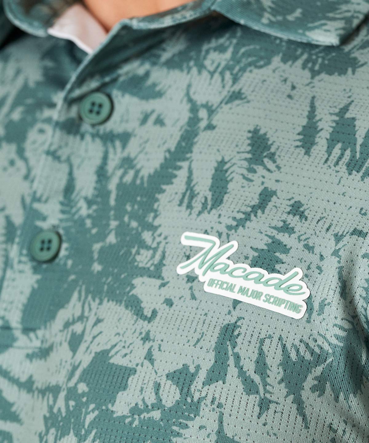 Fern Script Polo Shirt - Mint