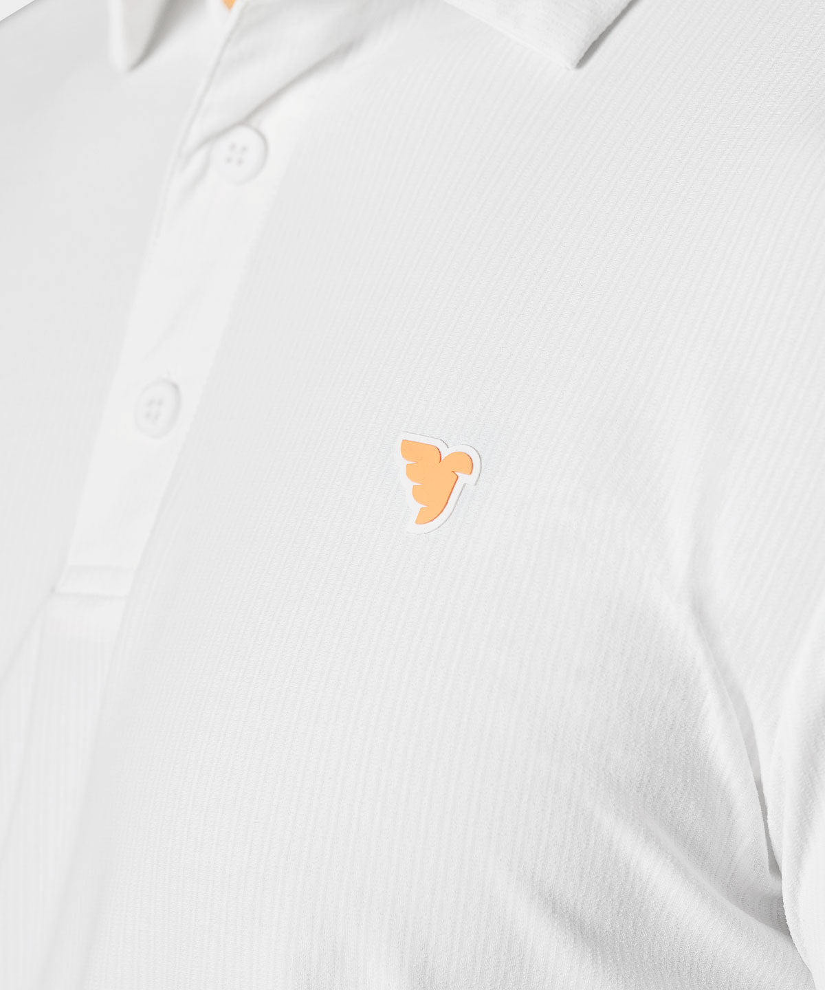 White 2024 collar polo