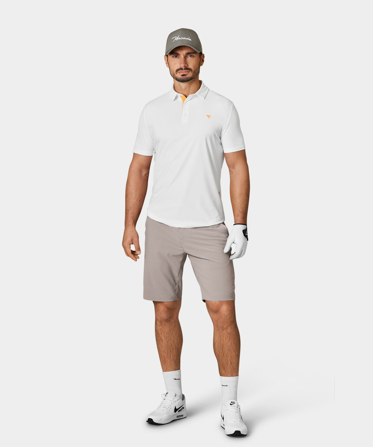 White polo 2025 and shorts